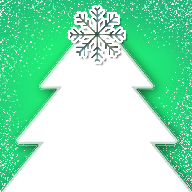 ECards for the New 2026 year by email Green postcard with a Christmas tree