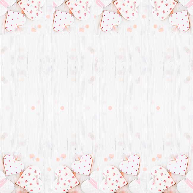 Cards Postcard with white hearts