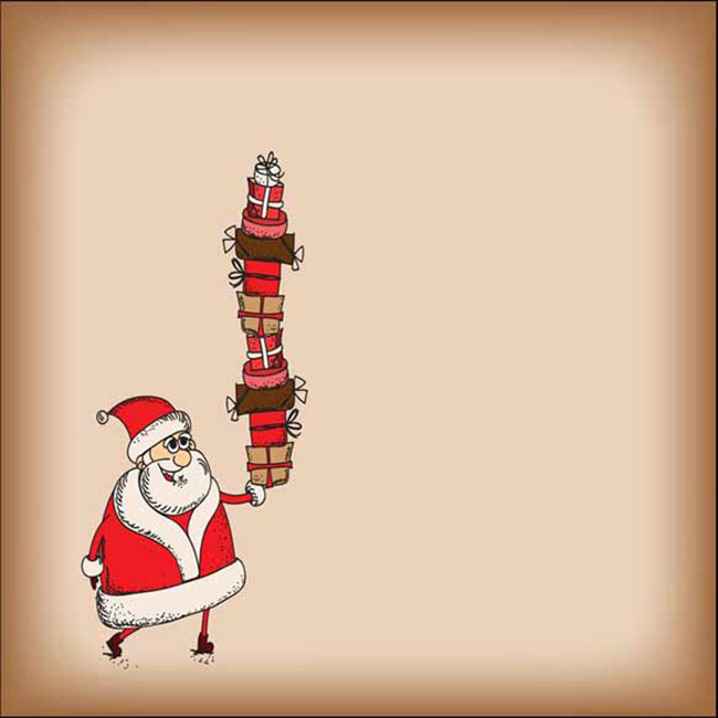 ECards for the New 2026 year by email Postcard with Santa Claus