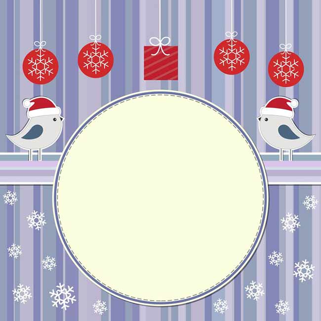 ECards for the New 2026 year by email Postcard with Christmas birds