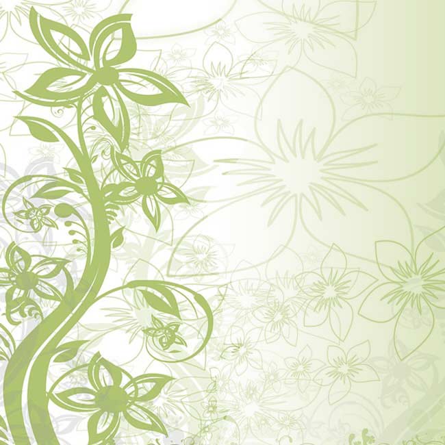 Mother Day Card E-card with green painted flowers
