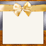 Happy Birthday Cards by email E-card with a gold shimmering ribbon