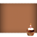 Happy Birthday Cards by email brown cake