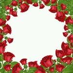Greeting Cards for friends roses in circle