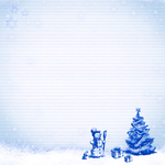 ECards for the New 2026 year by email Postcard with a snowman and a Christmas tree