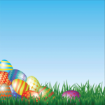 Digital Happy Easter cards eggs