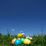 Digital Happy Easter cards Easter egg in grass