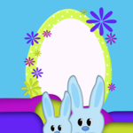 Digital Happy Easter cards Easter ecards with two rabbits