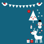 ECards for the New 2026 year by email New Year's e-card with a deer and a reindeer