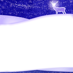 Christmas greeting cards by email Postcard with a glittering deer