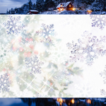 Christmas greeting cards by email Postcard with a village in winter
