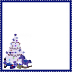 Christmas greeting cards by email Postcard with a Christmas tree and a nutcracker
