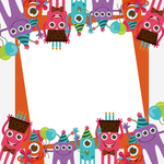 Happy Birthday Cards by email Greeting ecard with monsters